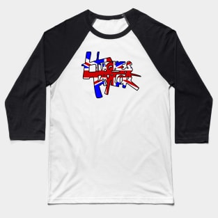 Hughes Taylor Union Jack Logo (Light Shirts) Baseball T-Shirt